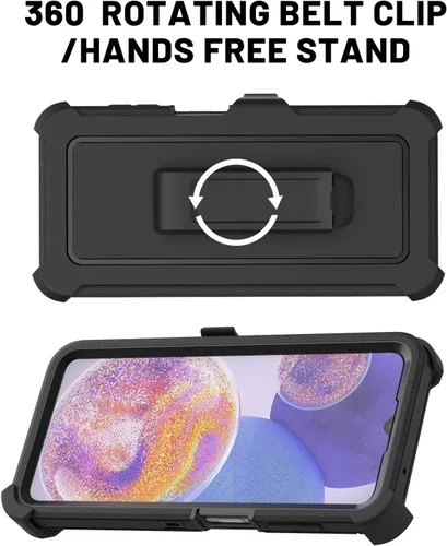 Vista 4 de AICase para Galaxy A23 Funda con Clip para Cinturón(6.6"), Cubierta de Teléfono Resistente Resistente a los Golpes, Protección Duradera de Grado