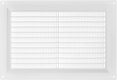 Vista 10 de Cubierta de ventilación negra de 5 x 12 pulgadas (exterior), rejilla de ventilación de plástico con malla protectora, cubierta de ventilación