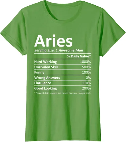 Vista 4 de ARIES Nutrition - Camiseta divertida de regalo con nombre personalizado para cumpleaños, Negro, S