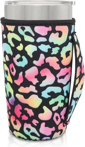 Vista 124 de Fundas Aislantes de Neopreno Portavasos con Asa para Vasos Tumbler de 20oz, Funda Reutilizable para Café Helado Para Tazas de Café de 30oz - 32oz