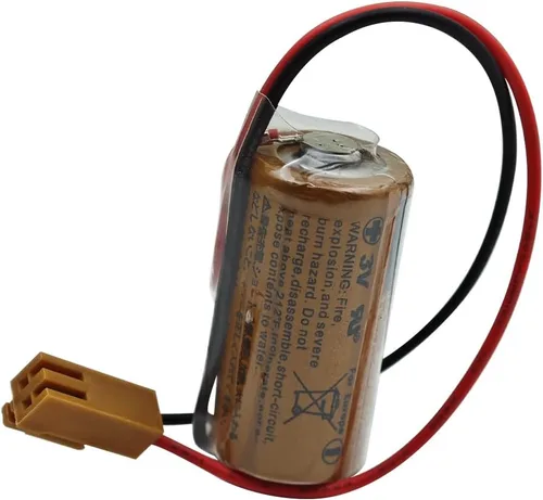 Vista 4 de KAKAA - Batería de litio de 3 V, 2000 mAh, CR2/38.L, para Fuji CR2/3 8.L 3 V, PLC, FDK CR17/33 con enchufe marrón