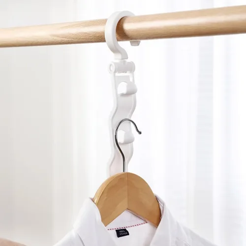 Vista 4 de 2 perchas para ropa, organizadores y almacenamiento para dormitorio, colgador de interior, ahorros de espacio, perchas para guardarropa, perchas