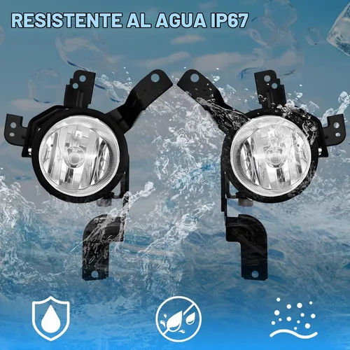 Vista 4 de Luces antiniebla de conducción compatibles con lámparas de parachoques delantero Honda CRV 2007 2008 2009 con bombillas halógenas H11 de 12 V 55 W