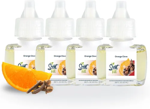 Vista 26 de Scent Fill Ambientador enchufable de sidra de manzana, 4 recambios de aceite perfumado