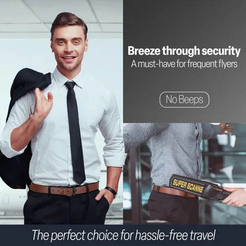Vista 3 de ITAY - Cinturón de cuero hipoalergénico sin metal TSA, sin níquel, cinturón no metálico, cinturones TSA resistentes para el aeropuerto para hombre