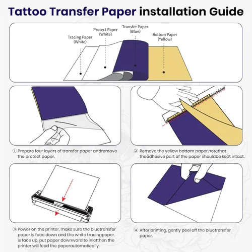 Vista 6 de Máquina impresora de plantillas de tatuajes, impresora Bluetooth inalámbrica térmica portátil mejorada 2026 para principiantes y artistas
