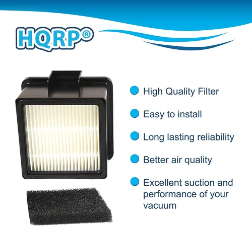 Vista 4 de HQRP Filtro de repuesto para Dirt Devil F43, 2PY1105000, 1PY1106000 para aspiradoras verticales EasyLite y Cyclonic Quick Vac UD20005 UD20010