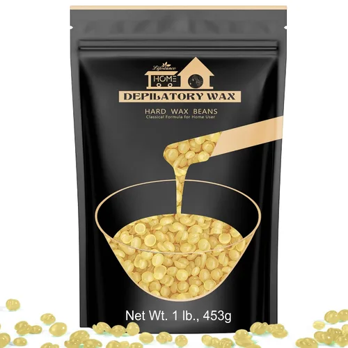 Vista 23 de 1 libra de granos de cera dura, kit de cera en perlas de Lifestance para depilación de cera dura para cabello fino y delgado, piel sensible, perlas