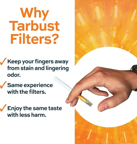 Vista 3 de Tarbust 200 filtros de cigarrillos que eliminan alquitrán y productos químicos, puntas de filtro reutilizables, bloqueadores de alquitrán, filtros