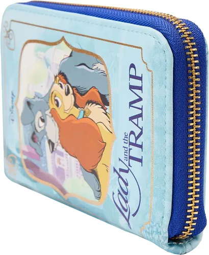 Vista 2 de Loungefly Disney Lady and the Tramp Classic Book Wallet, Varios colores, Cremallera alrededor