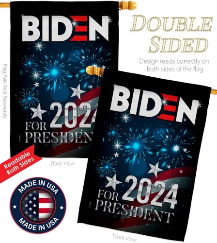 Vista 3 de Biden Harris Flag Bandera de decoración de elecciones de President Patriotic Vote Demócrata Republicano, Fiesta del Té de Estados Unidos Americana