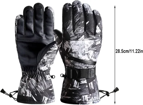 Vista 5 de Aniywn Guantes de esquí para adultos, impermeables, para pantalla táctil, guantes de nieve para hombres y mujeres, guantes de snowboard cálidos