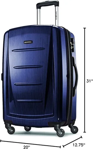 Vista 269 de Samsonite Winfield 2 Equipaje rígido con ruedas giratorias, Azul profundo, Juego de 3 piezas (20/24/28)