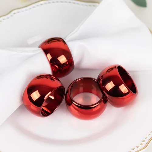 Vista 9 de Efavormart - Juego de 20 servilleteros acrílicos rojos al por mayor para ajustes de lugar, bodas, recepciones, cenas o fiestas de vacaciones