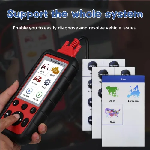 Vista 7 de Escáner de Autel MaxiDiag MD808 Pro OBD2, todos los sistemas de diagnóstico de la herramienta de la exploración 7 Reset Service