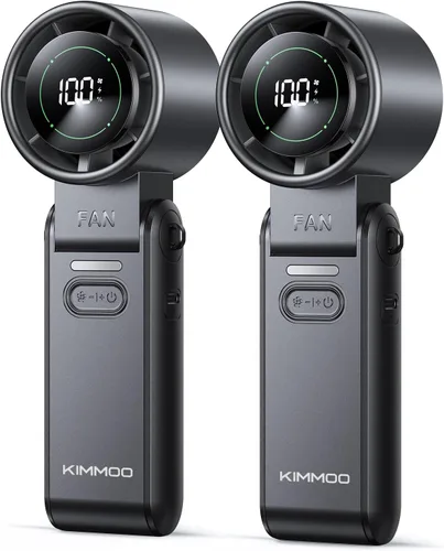 Vista 9 de KIMMOO Ventilador Turbo Portátil de Mano 3 en 1 - 100 Velocidades, 13500 RPM, 12 Horas de Refrigeración, Pantalla Digital, Rotación de 120°, Mini