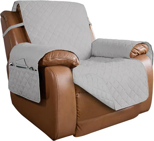 Vista 182 de PureFit - Funda de sofá acolchada reversible, protector de muebles impermeable, funda de sofá lavable con espuma antideslizante y correas elásticas