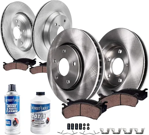 Vista 34 de Detroit Axle - Kit de frenos para 2005-2010 Scion TC Rotores de freno de disco delantero y trasero pastillas de freno de cerámica con hardware 2006