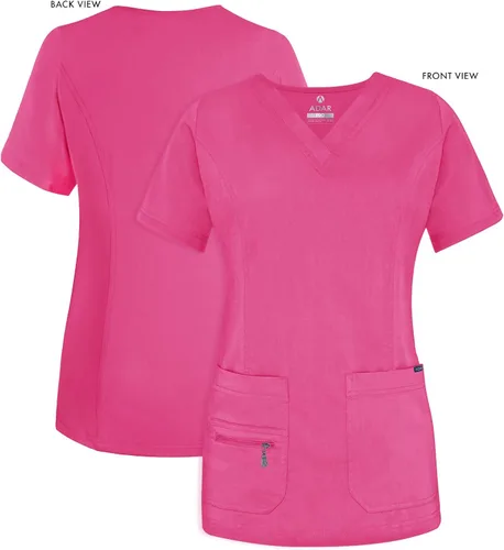 Vista 5 de Adar Pro - Camisa quirúrgica para mujer, con cuello en V elevado