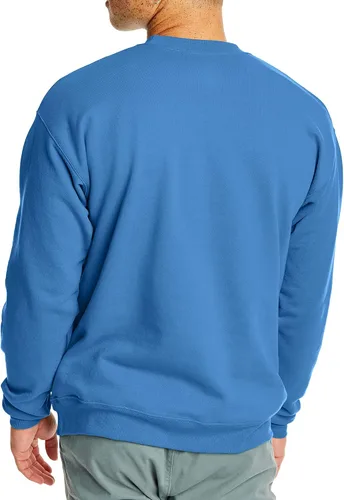Vista 2 de Hanes EcoSmart - Sudadera de vellón sin botones para hombre, mezcla de algodón, con cuello redondo, paquete de1o2unidades