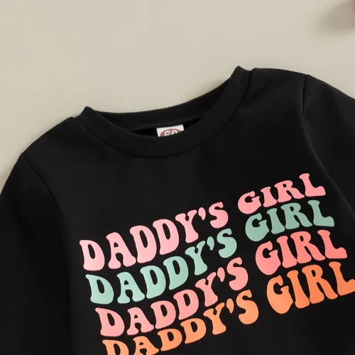 Vista 5 de Ropa de bebé para niña con cuello redondo, sudadera de manga larga, ropa de invierno