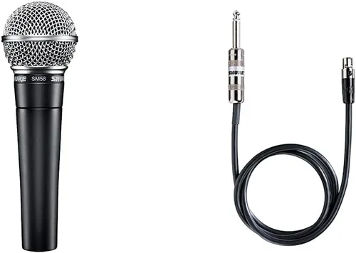 Vista 8 de Shure Micrófono vocal dinámico cardioide SM58 con interruptor de encendido/apagado, montaje de choque neumático (SM58S) y transformador de línea