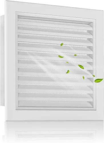 Vista 8 de Ventilación de Ático de Aluminio Premium de 6"x6" con Malla, Flujo de Aire Óptimo para Áticos, Cobertizos y Hastiales, Abertura de Ventilación