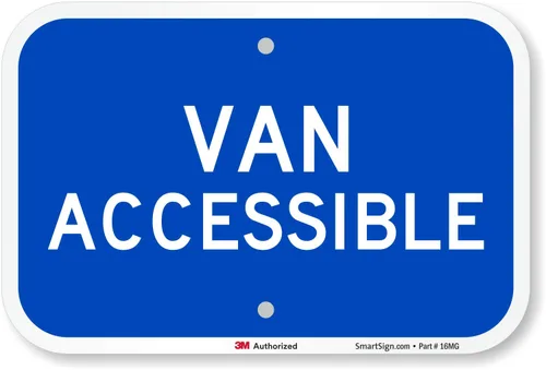 Vista 10 de SmartSign Letrero "Van Accessible" Aluminio reflectante de grado de ingeniero 3M de 6 x 12 pulgadas