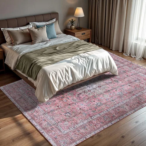 Vista 346 de GLN Rugs Traditional Collection - Alfombra de felpilla lavable a máquina, tradicional lavable, antideslizante, alfombra de felpilla de pelo corto