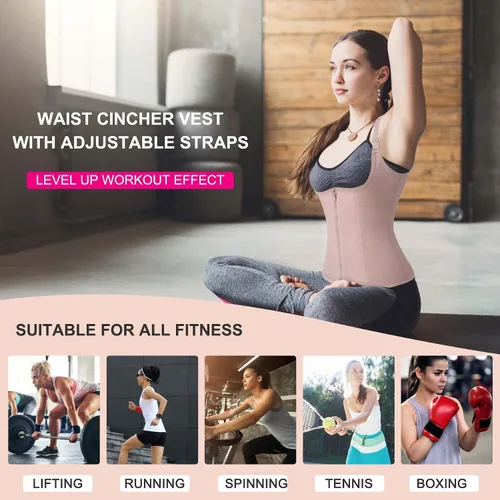 Vista 5 de Nebility Corsé moldeador de cintura para mujer con cremallera