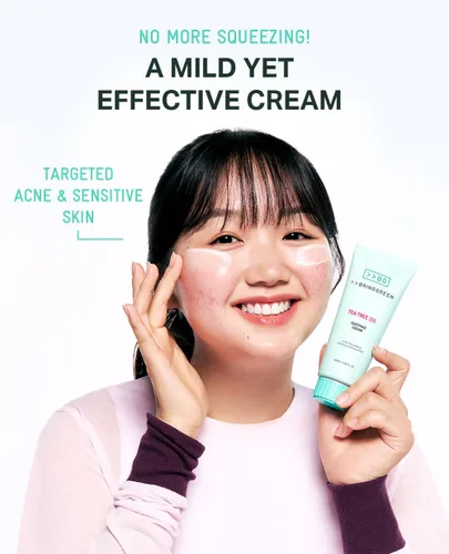 Vista 2 de BRING GREEN Tea Tree Cica Soothing Cream Plus 3.4 fl oz Cuidado de la piel coreano (paquete de 2)