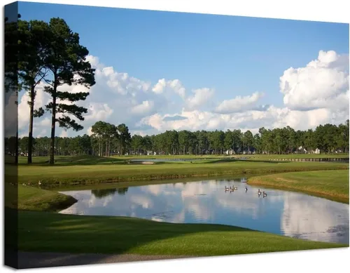 Vista 27 de chenchenArt Augusta - Arte de pared para campo de golf nacional Augusta, campo de golf de 12 hoyos, arte de pared para sala de estar, dormitorio