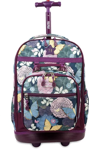 Vista 3 de J World New York Unisex Kid's Duo Rolling Backpack with Lunch Box Set, Secret Garden, One
