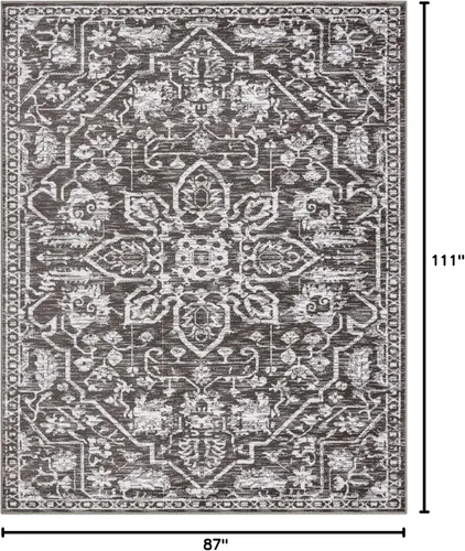 Vista 60 de Well Woven - Alfombra tejida estilo vintage con diseño de medallón, 68 x 120 cm