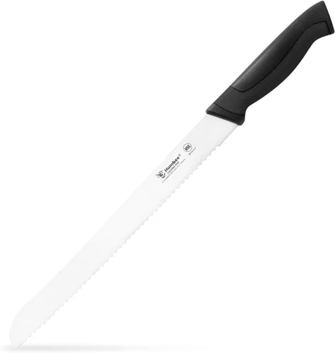 Vista 12 de Cuchillo de pan dentado de 10 pulgadas, cuchillo de hoja de acero inoxidable de alto carbono premium para pan con mango ergonómico, certificado NSF