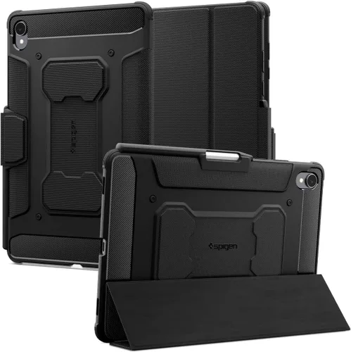 Vista 14 de Spigen Funda Rugged Armor para Galaxy Tab S8 (2022) / Tab S7 (2020) con soporte para bolígrafo S integrado, color negro