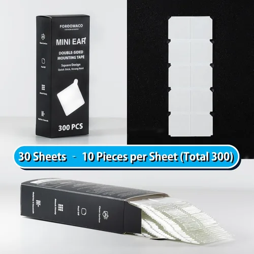 Vista 7 de FOROOMACO 300 Pack Mini Cinta de Montaje de Doble Cara Cuadrada Cinta Adhesiva de Alta Resistencia para Paneles de Espuma Insonorizantes, Decoración