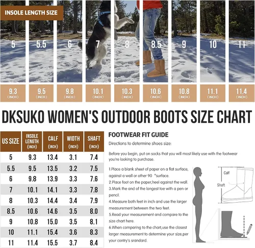 Vista 6 de DKSUKO - Botas de nieve clásicas impermeables para mujer