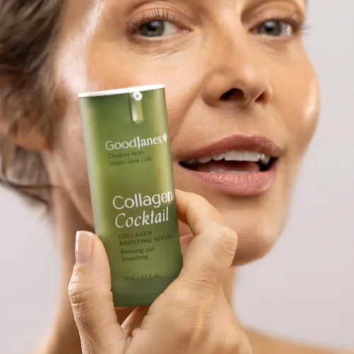 Vista 2 de GoodJanes Suero potenciador de colágeno para cóctel con colágeno vegano, vitamina C, niacinamida y péptidos de cobre - Tratamiento clarificador