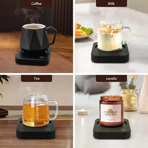 Vista 7 de Calentador de taza de café, calentador inteligente de tazas para escritorio, 3 controles de temperatura y apagado automático, calentador eléctrico