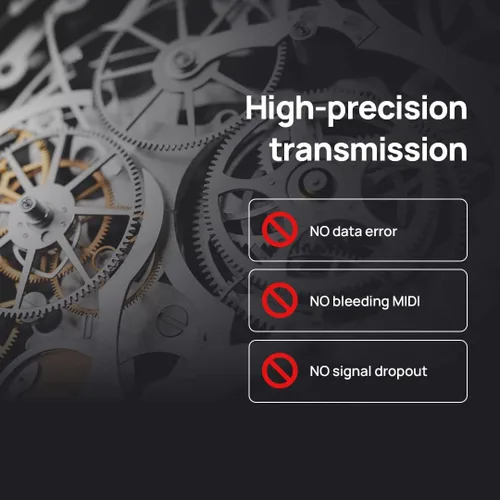 Vista 8 de CME WIDI Thru6 BT - MIDI Thru/Split de 2 entradas y 6 salidas con DIN de 5 pines y MIDI Bluetooth - tecnología a prueba de futuro, transferencia