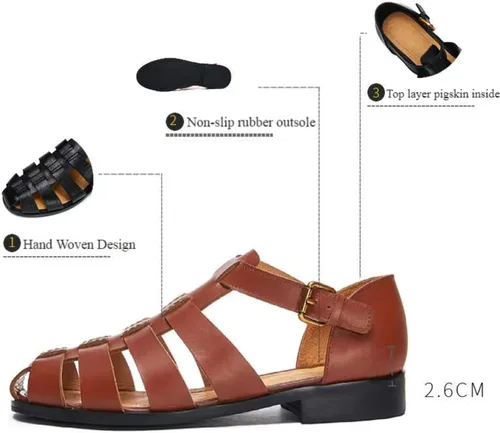 Vista 3 de Sandalias de pescador europeas y amenricanas para hombre, zapatos de pescador transpirables Baotou.