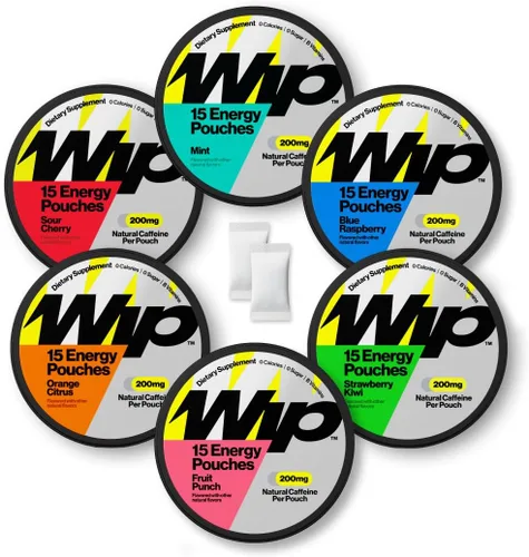Vista 11 de Wip Bolsas energéticas, mezcla sin azúcar con 200 mg de cafeína natural, vitaminas B, minerales y L teanina para apoyo energético, preentrenamiento