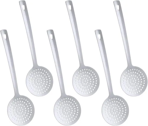 Vista 18 de 6 espátulas de acero inoxidable chapado en titanio, mango ergonómico integral, apto para lavavajillas (10.2 pulgadas/10.2 in)