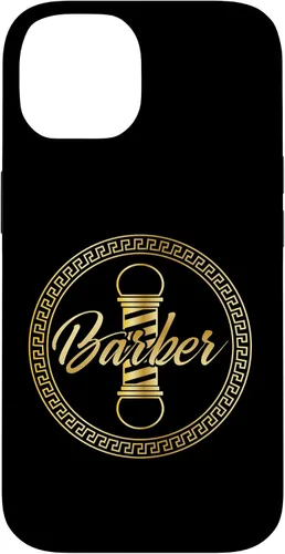 Vista 4 de Funda de regalo de graduación para iPhone 16 con logotipo de barbería barbería