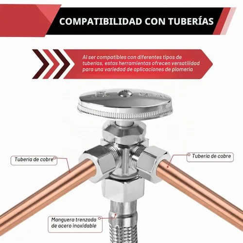 Vista 4 de Válvula de parada de ángulo de giro múltiple de salida de compresión doble EFIELD 1PCS 1/2" NOM (5/8" OD) x (3/8 pulgadas x 3/8 pulgadas), válvula