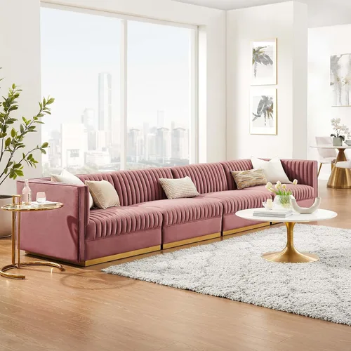 Vista 2 de Modway Sanguine seccional, rosa polvorienta Rosa (Dusty Rose)