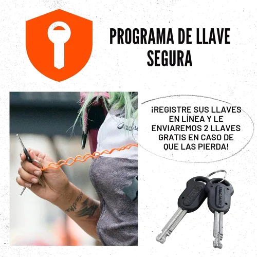 Vista 6 de Kryptonite Kryptolok - Candado en U estándar para bicicleta con cable, candado antirrobo resistente para bicicleta, grillete de 12.7 mm y cable