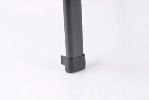 Vista 6 de Lorell Silla apilable negra con respaldo bajo (paquete de 4)