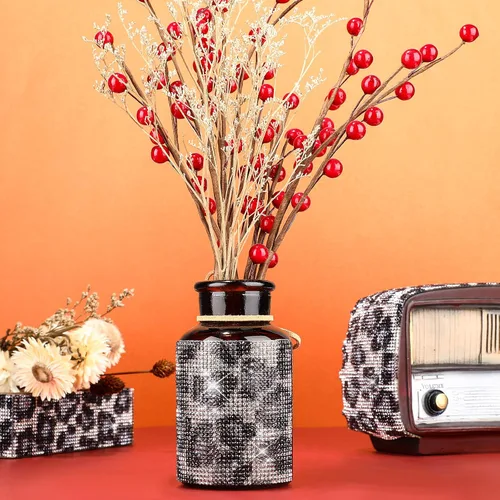 Vista 2 de 12000 calcomanías de diamantes de imitación con estampado de leopardo de 0.079 pulgadas (0.079 in), calcomanías autoadhesivas para automóvil